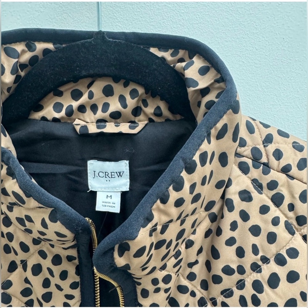 J. Crew Animal Print quilted vest - Picture 6 of 7
